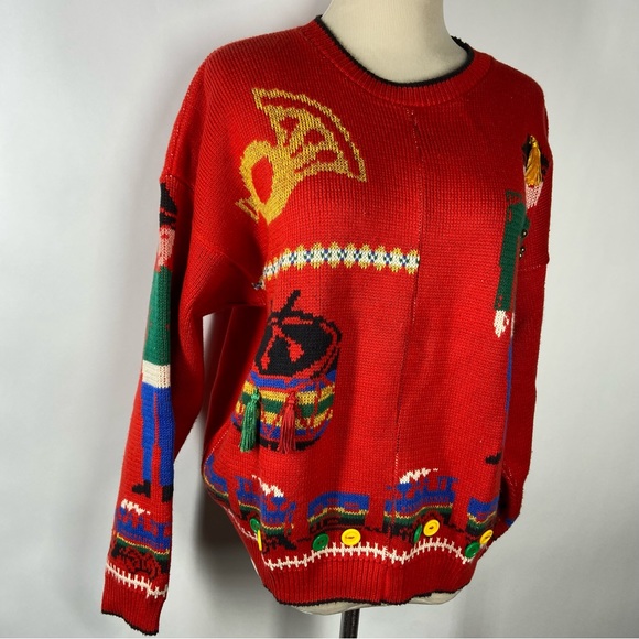 Vintage "Ugly" Christmas Sweater - Nutcracker - Picture 3 of 9